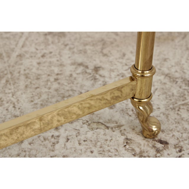 1980s Brass & Glass Round End Table For Sale - Image 5 of 14
