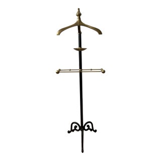 Mid Century Brass and Iron Valet For Sale