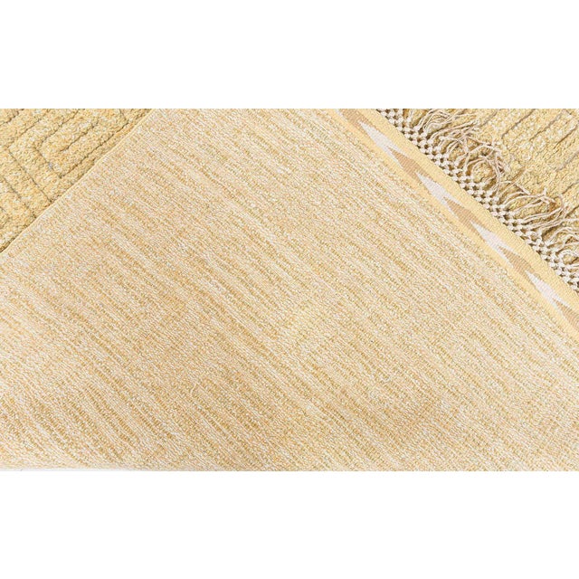 Textile Doris Leslie Blau Vintage Yellow Swedish Half Pile by Elsa Gullberg For Sale - Image 7 of 7
