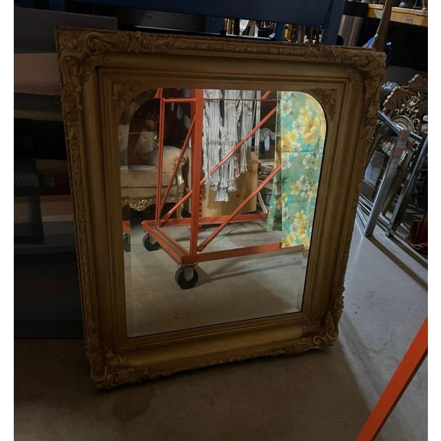 1970s Gold Oversized Ornate French Beveled Mirror For Sale In Atlanta - Image 6 of 7