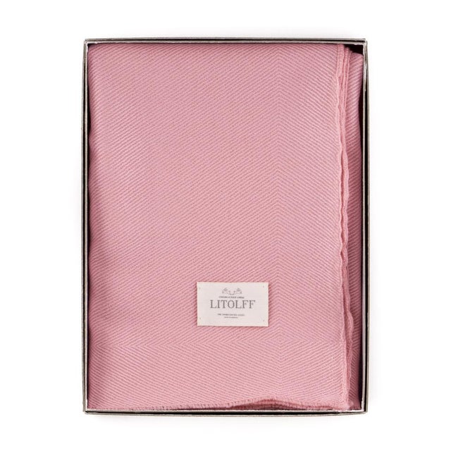 Early 21st Century Handwoven Blanket in Blue by Litolff, Germany For Sale - Image 5 of 16