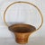 Wood Vintage Italian Large Reed Bamboo Flower Basket, 1970s For Sale - Image 7 of 9