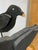 Late 20th Century Pair of Vintage John Brannon Folk Art Wooden Black Crows on Stands For Sale - Image 9 of 9