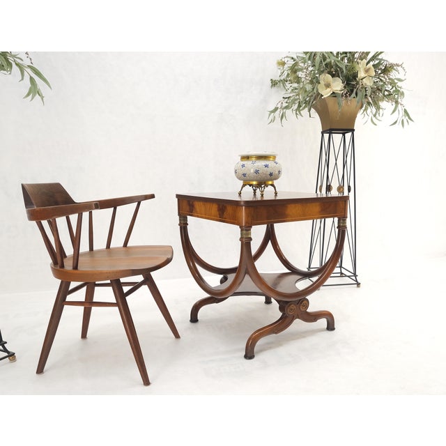 Flame Carved Mahogany Regency Style Lamp Side Table Stand Clean! For Sale - Image 12 of 13