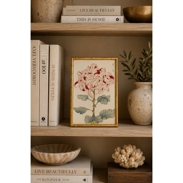 Paper Asian Spider Mum by Hasegawa, Vintage Japanese Botanical Art Print, 8" X 12" For Sale - Image 7 of 8
