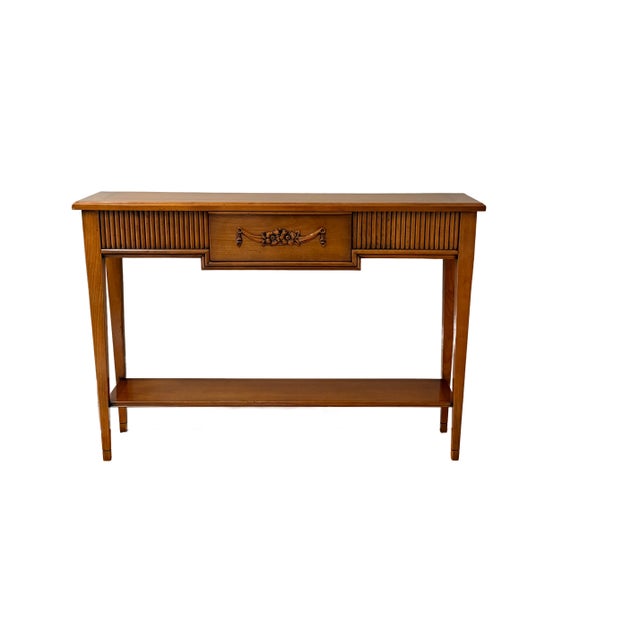 Italian Italian Mid-Century Console Table With Reeded Detail For Sale - Image 3 of 12
