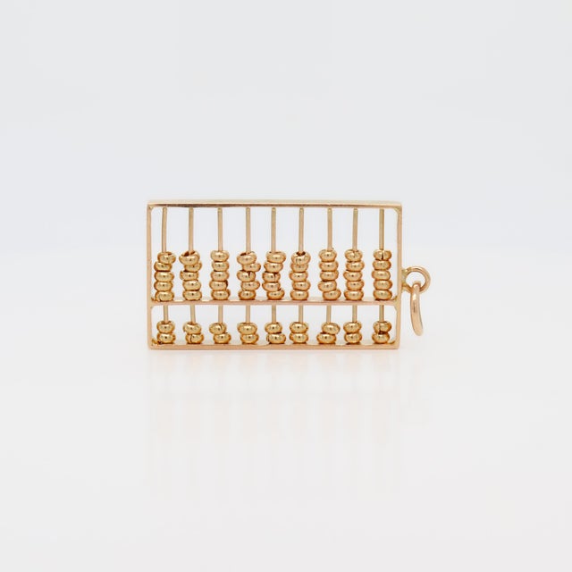 Vintage 14k Gold Abacus Charm or Pendant For Sale - Image 17 of 18