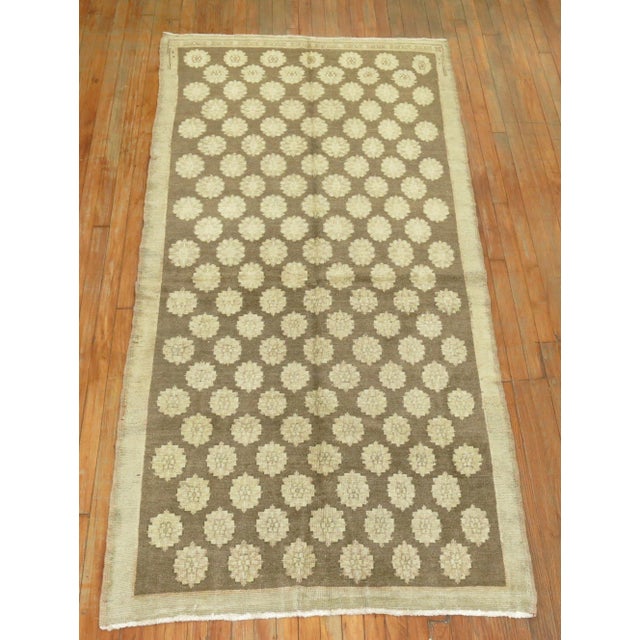 Zabihi Collection Vintage Turkish Konya Rug For Sale In New York - Image 6 of 6