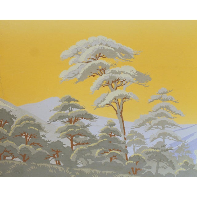 Zuber, Japanese Garden Landscape Scene, 1890s, Paper, Framed For Sale - Image 4 of 11