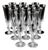Snow Doves Crystal Champagne Flutes by Igor Carl Fabergé, France, 1982, Set of 12 For Sale