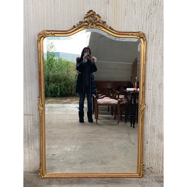 19th Century French Empire Period Carved Giltwood Rectangular Mirror with Crest $7,950 PURCHASE MAKE AN OFFER Shipping:...