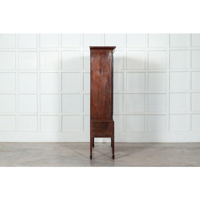 Wood English Mahogany Arched Glazed Dresser Cabinet, 1910 For Sale - Image 7 of 18