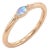 Rainbow Moonstone Stacking Ring | Minimalist Gold Everyday Band | Modern Promise Ring for Her Us 7 For Sale