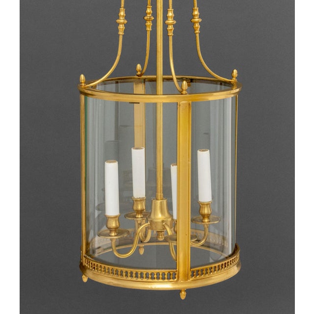 Regency Style Gilt Brass Hanging Lanterns, Pair For Sale - Image 14 of 16