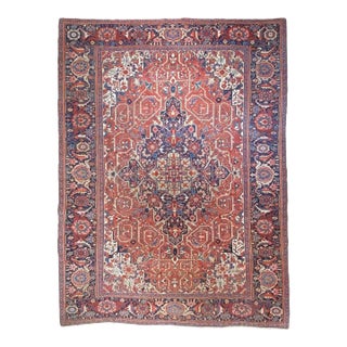 Collector's Piece Tribal Masterpiece Antique Persian Serapi Heriz Dream Rug 9.6 x 12.7 For Sale