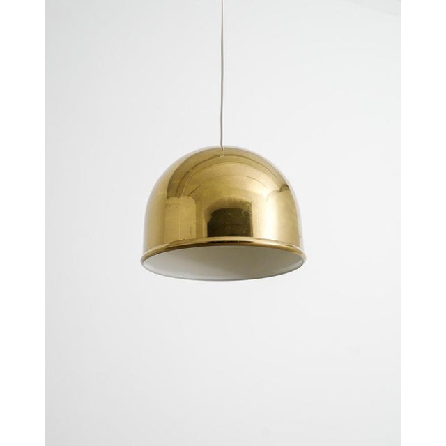 Mid-Century Swedish Brass Pendant Lamps by Eje Ahlgren for Bergboms, 1960s, Set of 2 For Sale - Image 3 of 6