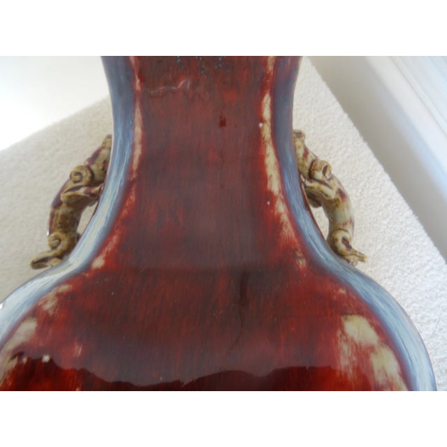 Ceramic Vintage San De Boeof Flamed Vase For Sale - Image 7 of 7