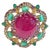Bochic "Capri" Vintage Ruby, Amethyst & Emerald Cocktail Ring 18K Gold & Silver For Sale - Image 15 of 18