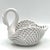 Vintage Shafford White Ceramic Basketweave Swan Planter Bowl Centerpiece For Sale - Image 12 of 12