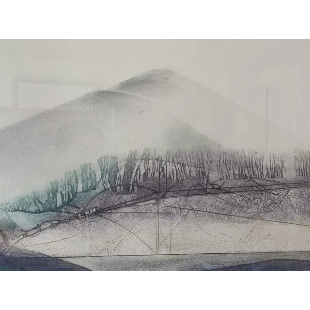 Expressionism "Crosscurrents II" Etching on Zinc Print by Renata Zerner, Artist Proof For Sale - Image 3 of 13