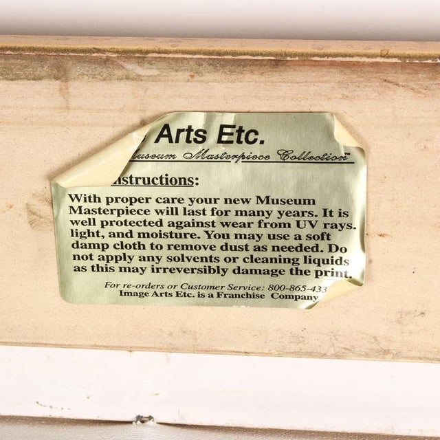 Blue 1970s Giltwood Framed Lithograph "Spring Bouquet" After Pierre-August Renoir For Sale - Image 8 of 8