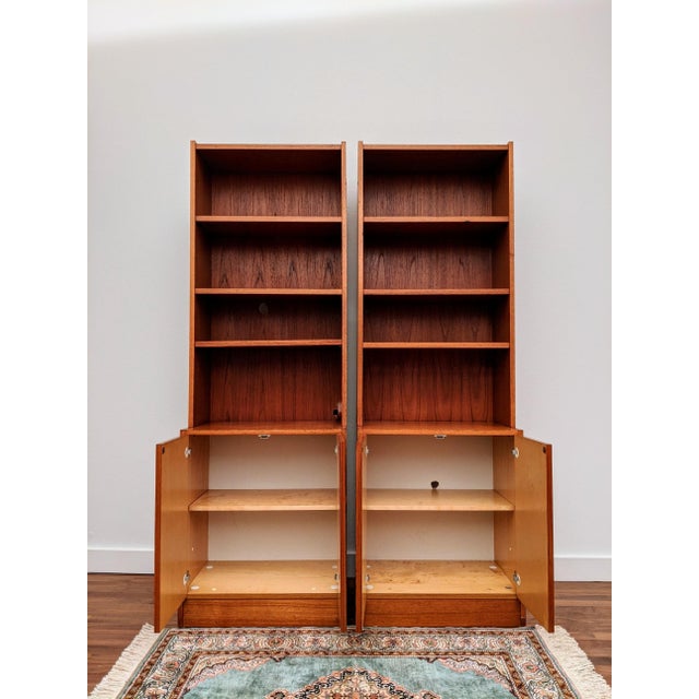 Teak Storage Cabinets / Bookcases From Belgium, a Pair ...