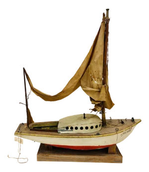 Antique Hand Made Model Sail Boat