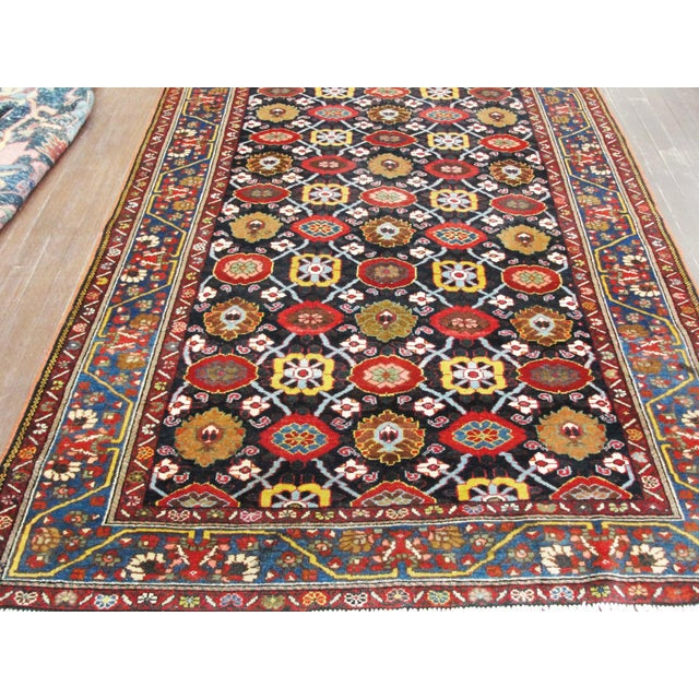 Blue Antique Persian Bakhtiari Rug For Sale - Image 8 of 12