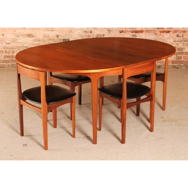 1960s Mid-Century Modern Teak Dining Table and Chairs from Nathan, 1960s, Set of 5 For Sale - Image 5 of 18