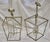 Vintage Chrome Square Pendant 4 Lamp Light Fixtures - A Pair. The pendant squares are Larger (17") at the highest and...