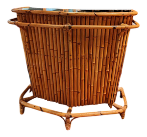 Vintage Bamboo Rattan Cocktail Bar, 1970s