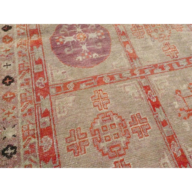 Early 20th Century Galerie Shabab Collection Early 20th Century East Turkestan Khotan Rug For Sale - Image 5 of 9