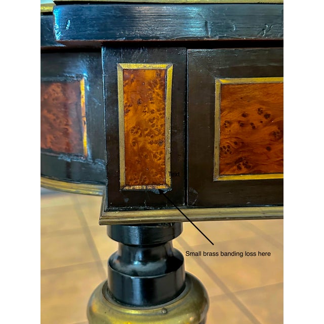 Antique 19th-Century French Napoleon III Work or Vanity Side Table For Sale - Image 14 of 18