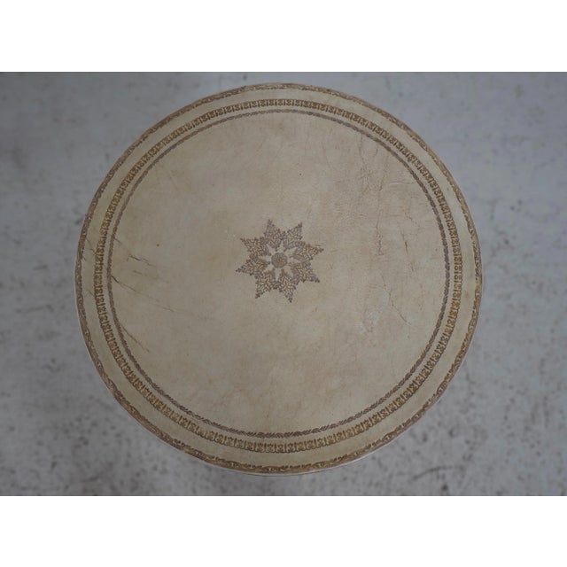 Traditional Maitland Smith Leather Wrapped French Empire Pedestal For Sale - Image 3 of 12