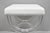 Contemporary Modern Lucite Acrylic X-Form White Vanity Bench Stool Seat For Sale - Image 11 of 15