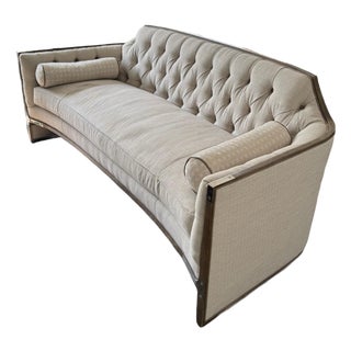 Caracole Contemporary Wood Trim “The Cat's Meow” Sofa For Sale