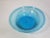 Mid-Century Modern 1960s Hand Blown Peacock Blue Glass Bowls Attributed to Murano- Set of 3 For Sale - Image 3 of 6