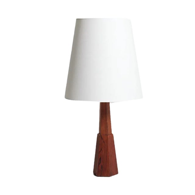 Mid-Century Danish Rosewood Table Lamp, 1950s For Sale