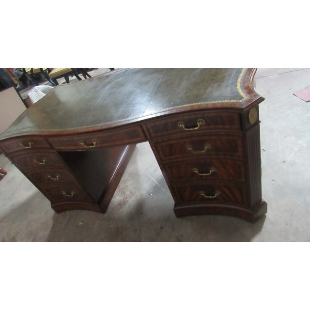Item: Maitland Smith Desk Details: Signed Maitland Smith Great Designer Piece/Quality Piece Amazing Leather Top Mahogany...