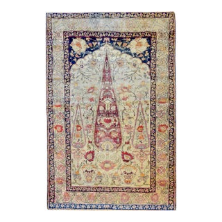 Late 19th Century Lavar Kirman Rug For Sale