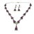 Art Deco Silver, Purple Triangular Glass and Paste Necklace and Earrings, 1920s, Set of 2 For Sale - Image 6 of 17