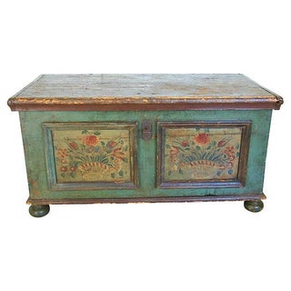 19th-C. Hand-Painted New England Chest For Sale