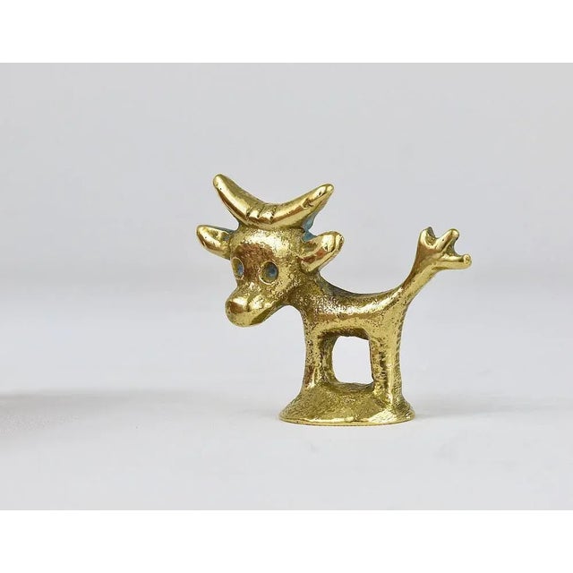 Mid-Century Brass Cow Figurine by Walter Bosse for Hertha Baller, Austria, 1950s For Sale - Image 4 of 8
