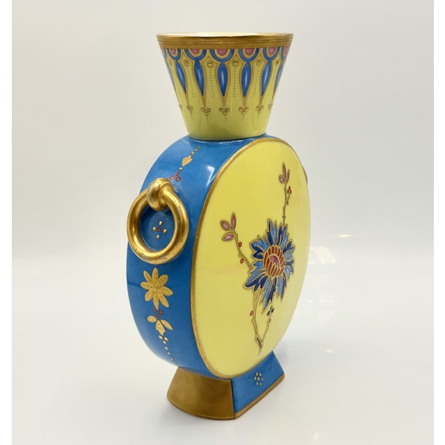 Antique Limoges Porcelain Chinoiserie Moon Flask Vase, 1800s For Sale - Image 13 of 18