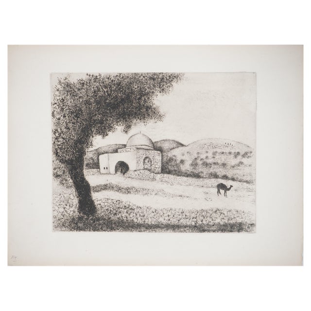 Marc Chagall, Rachel's Grave, Original Engraving For Sale