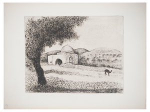 Marc Chagall, Rachel's Grave, Original Engraving