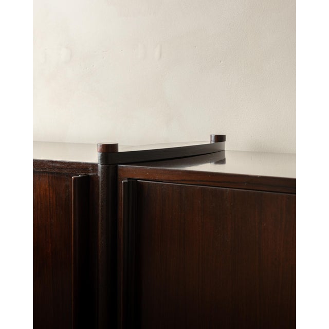 Rosewood Archimede Sideboard by Hirozi Fukuoh for Gavina, 1960s For Sale - Image 9 of 18