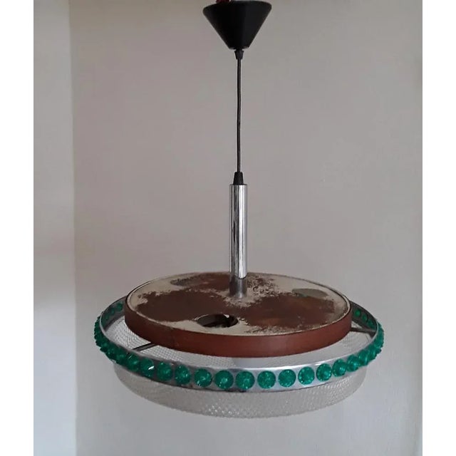 Vintage German Ceiling Lamp with Chrome-Plated Frame, 1960s For Sale - Image 4 of 8