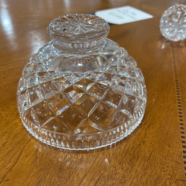 Traditional Waterford Crystal Covered Footed Bowl – Deep Diamond Cut For Sale - Image 3 of 4