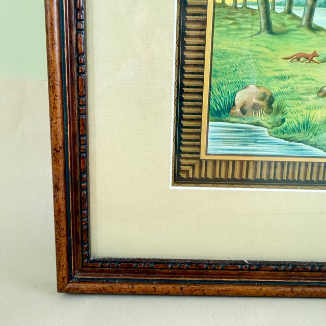 Loto Des Paysages French Game Box Lid, Chromolithograph, Framed, Circa 1900 For Sale - Image 10 of 12